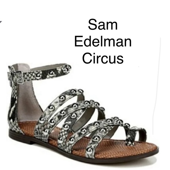 Well Blow Suggested Retail Price Sam Edelman Carla Snake Print Sandals - Picture 2 of 9